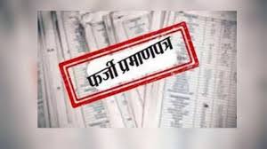 फर्जी प्रमाण पत्र प्रस्तुत