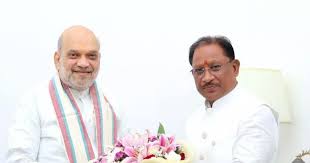 मुख्यमंत्री विष्णु देव साय ने नई दिल्ली में केंद्रीय गृहमंत्री अमित शाह से की सौजन्य भेंट