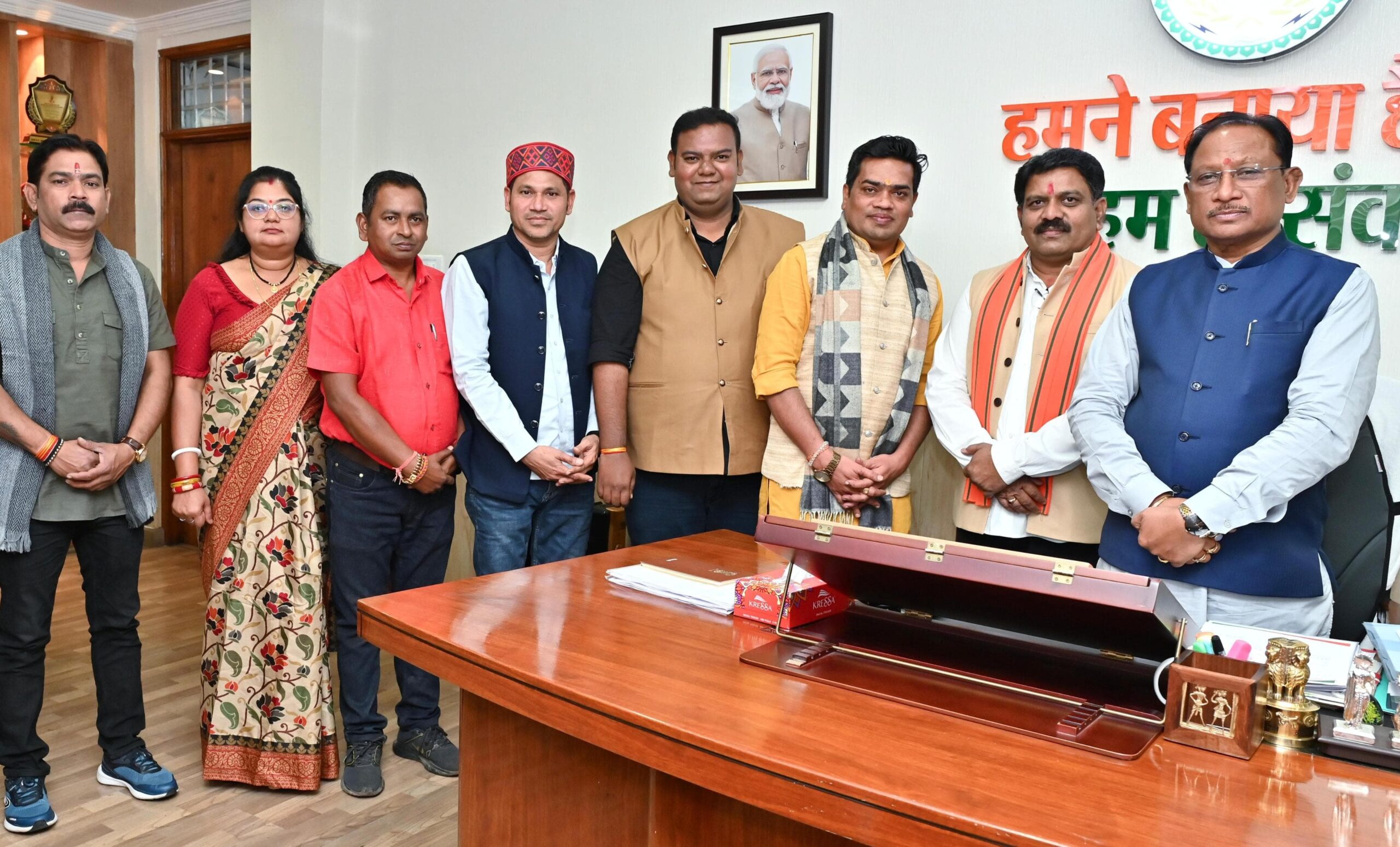 मुख्यमंत्री श्री साय से रायपुर प्रेस क्लब के नवनिर्वाचित पदाधिकारियों की सौजन्य मुलाकात