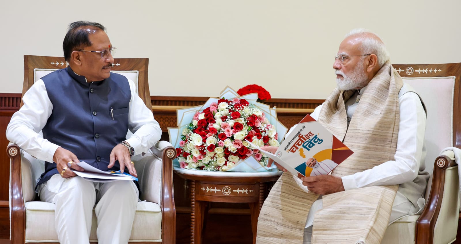 प्रधानमंत्री नरेंद्र मोदी से मुख्यमंत्री  विष्णु देव साय ने की भेंट, छत्तीसगढ़ के विकास और ‘बस्तर विजन’ पर हुई विस्तृत चर्चा